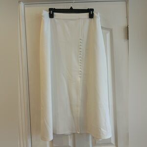 Express X Lady Gang White Mid-Length Skirt with Button Detail – Size XL
